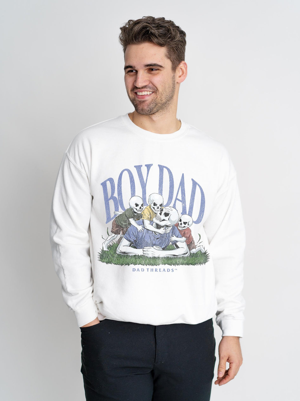 BOY DAD v3 (FULL HOUSE) - CREWNECK SWEATSHIRT product image 3