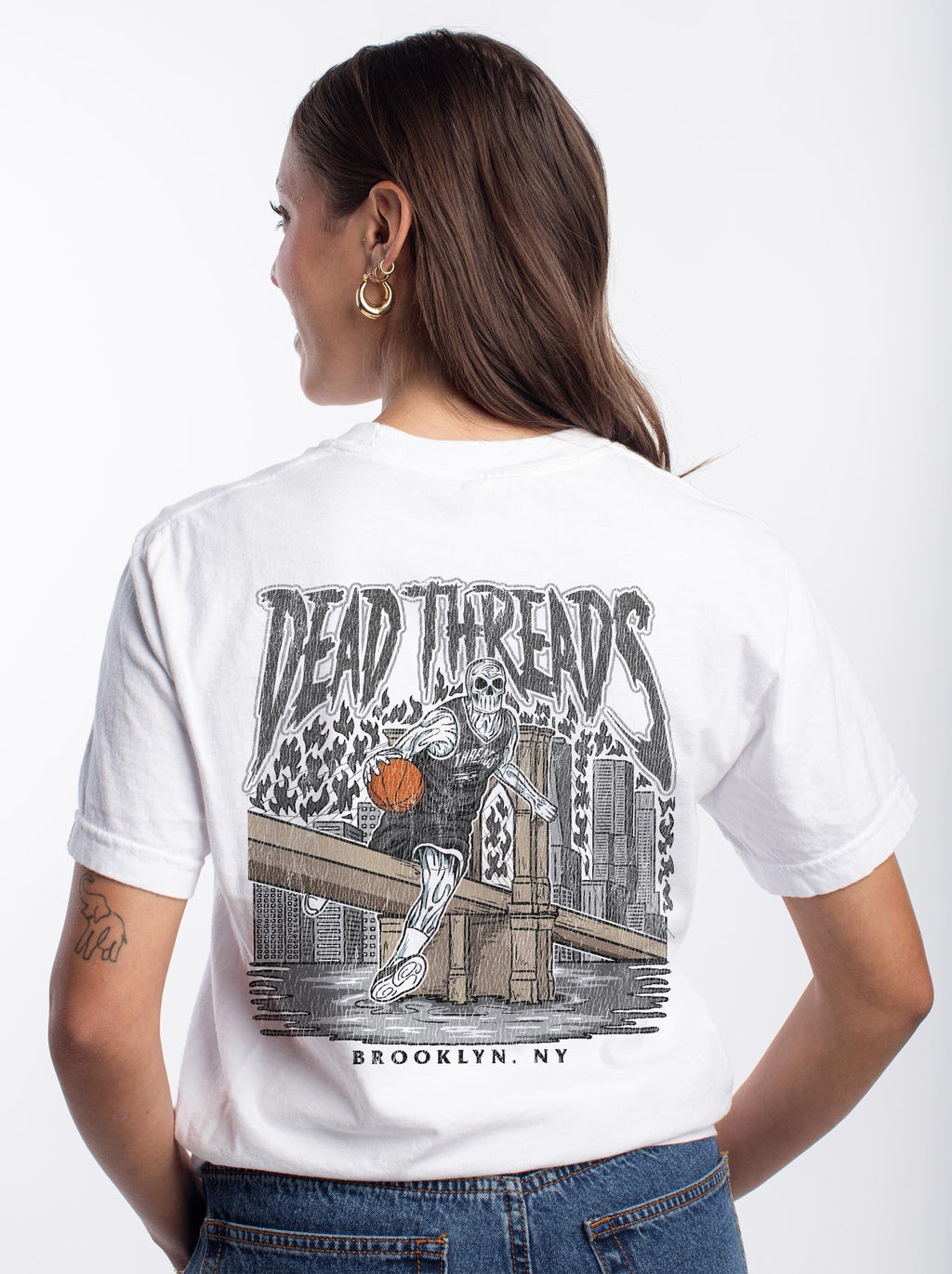BROOKLYN BASKETBALL - “3 SKULL” PREMIUM T-SHIRT product image 9