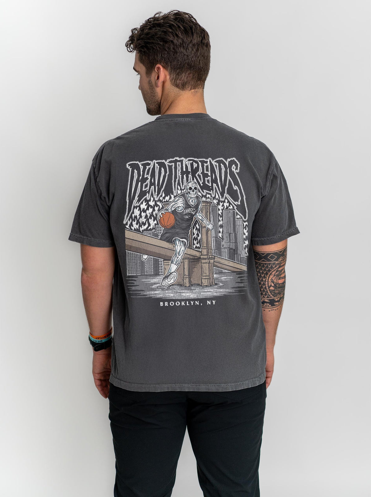 BROOKLYN BASKETBALL - “3 SKULL” PREMIUM T-SHIRT product image 3