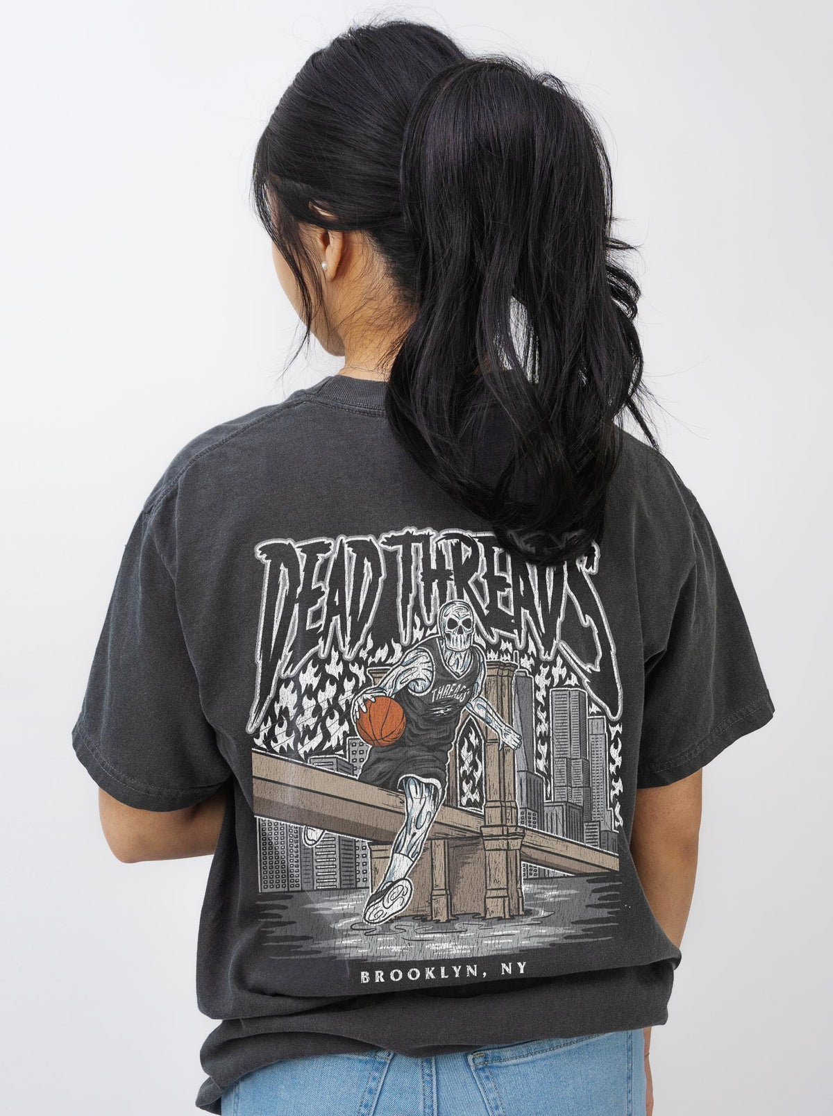 BROOKLYN BASKETBALL - “3 SKULL” PREMIUM T-SHIRT product image 4