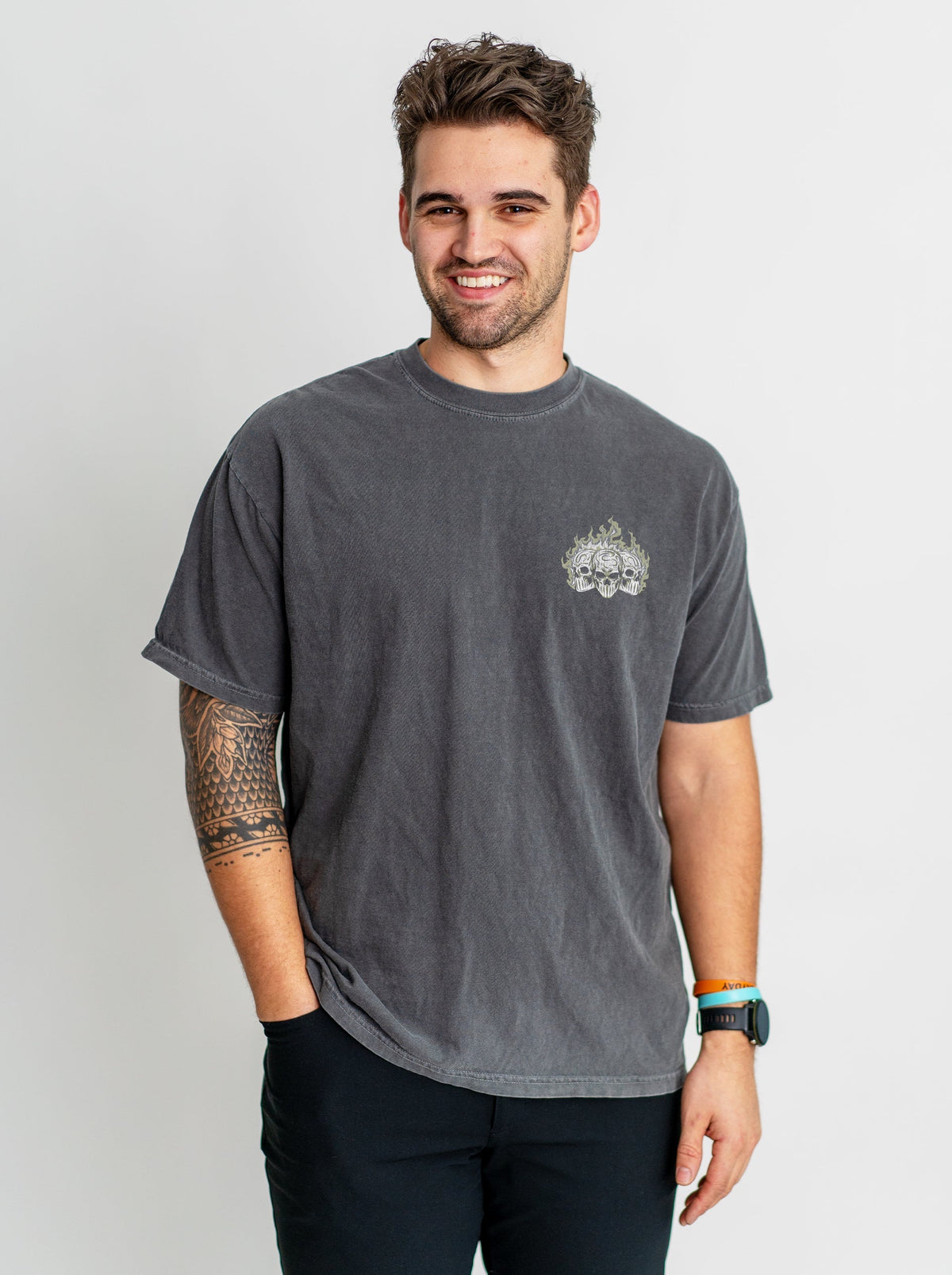 ENTRAIL RUN (FEMALE) - “3 SKULL” PREMIUM T-SHIRT product image 3