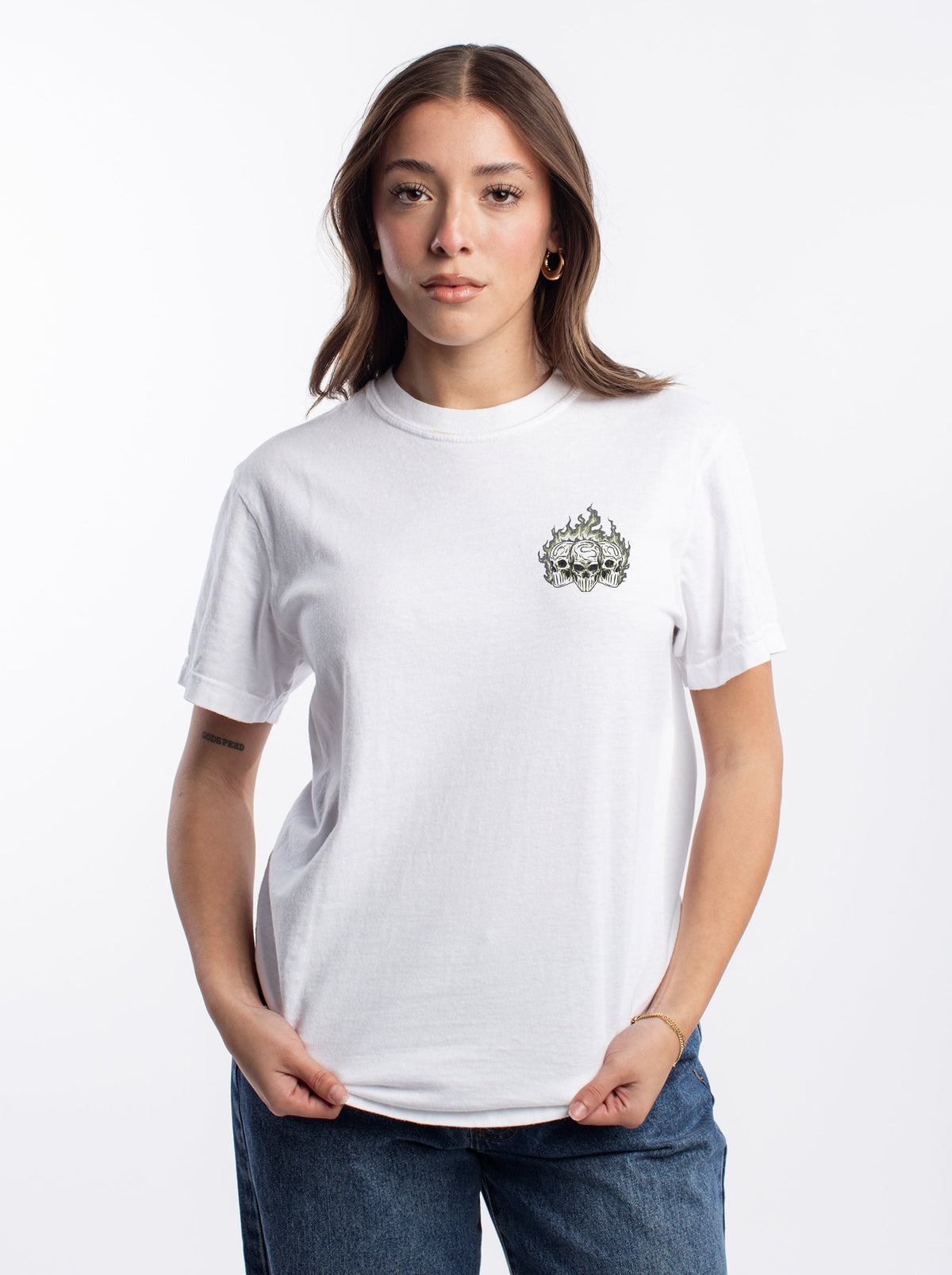 ENTRAIL RUN (FEMALE) - “3 SKULL” PREMIUM T-SHIRT product image 8