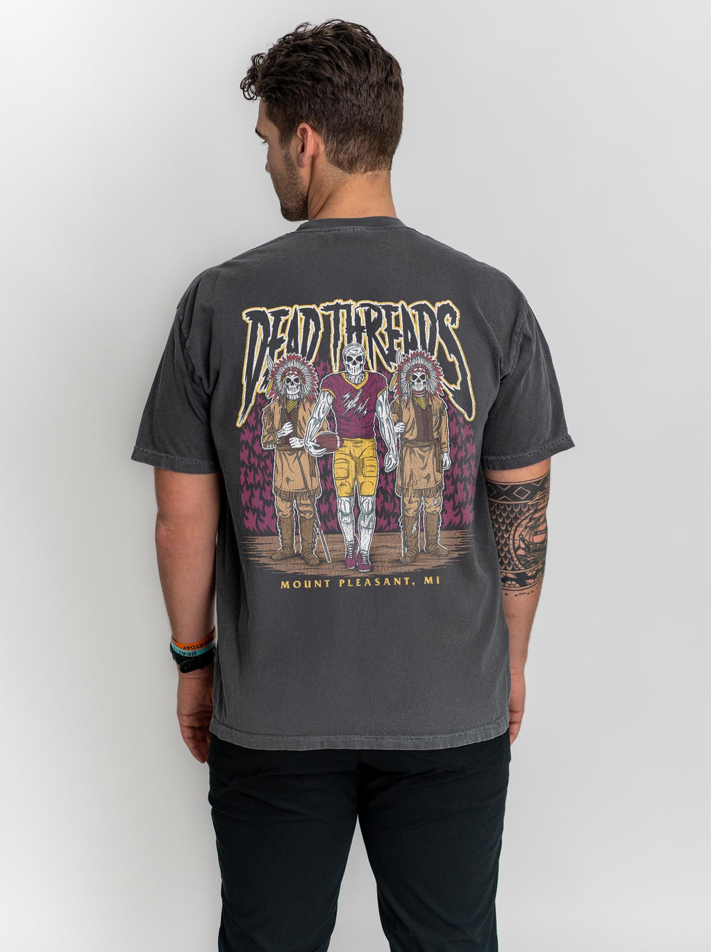 MOUNT PLEASANT FOOTBALL - “3 SKULL” PREMIUM T-SHIRT product image 3