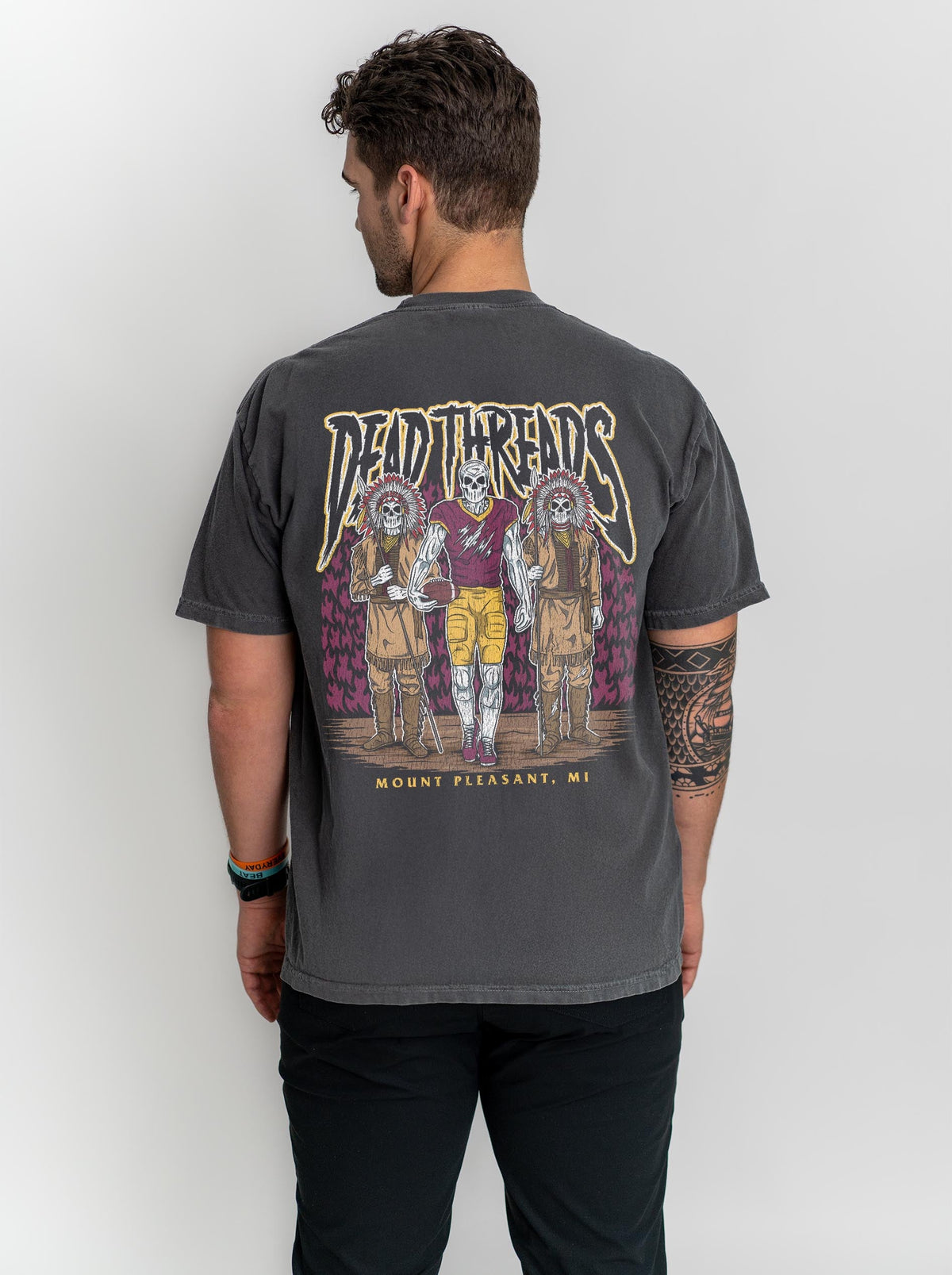 MOUNT PLEASANT FOOTBALL - “3 SKULL” PREMIUM T-SHIRT product image 3