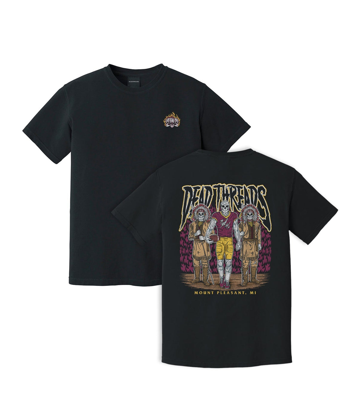 MOUNT PLEASANT FOOTBALL - “3 SKULL” PREMIUM T-SHIRT product image 5