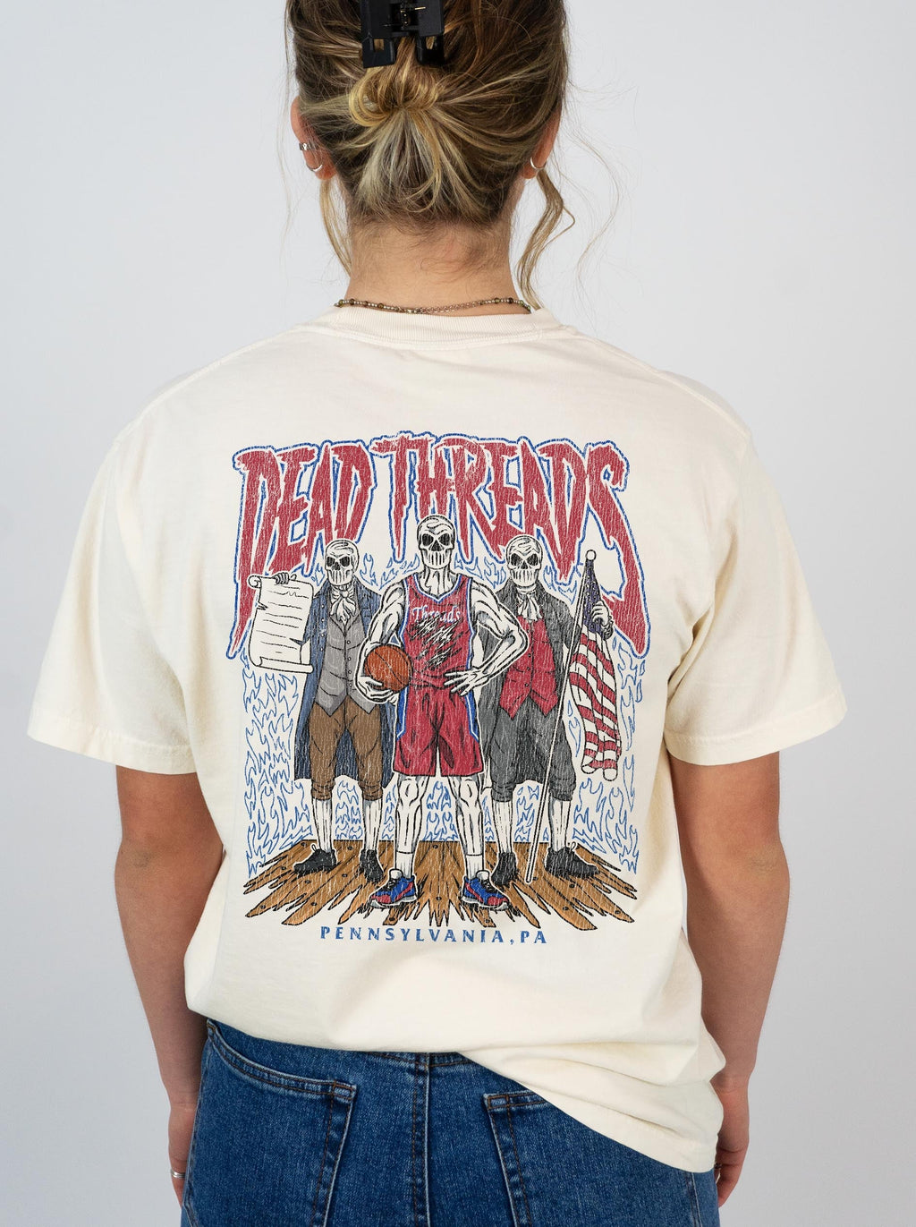 PHILADELPHIA BASKETBALL - “3 SKULL” PREMIUM T-SHIRT product image 12