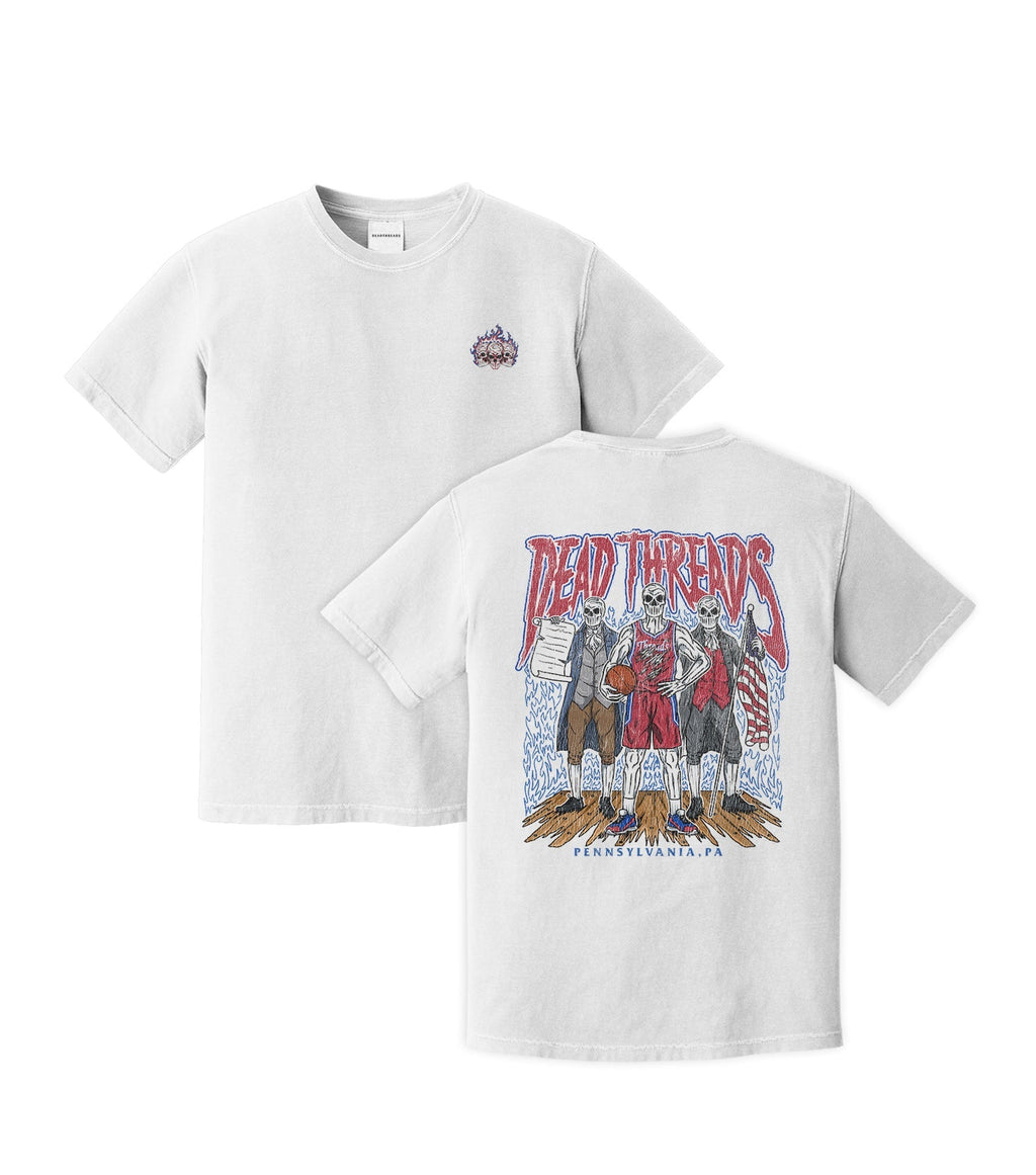 PHILADELPHIA BASKETBALL - “3 SKULL” PREMIUM T-SHIRT product image 7