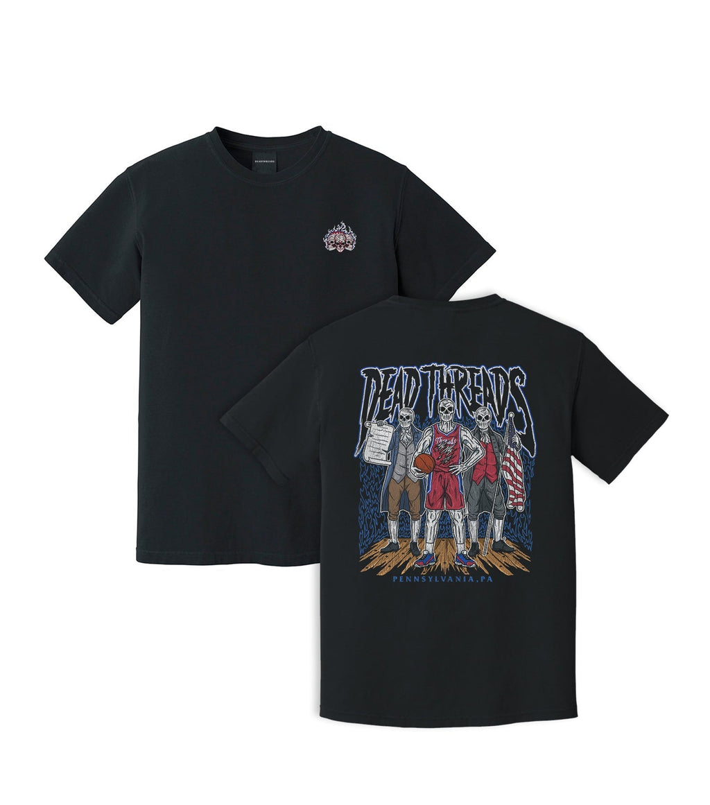 PHILADELPHIA BASKETBALL - “3 SKULL” PREMIUM T-SHIRT product image 5